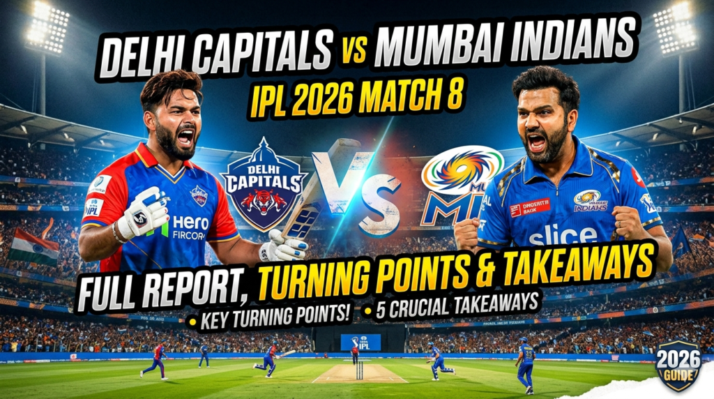 Delhi Capitals vs Mumbai Indians, IPL 2026 Match 8: Full Report, Turning Points & Takeaways