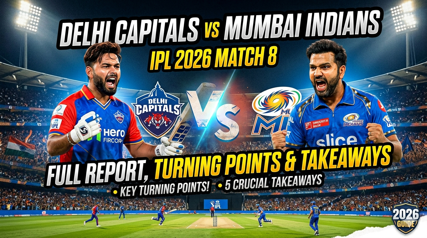 Delhi Capitals vs Mumbai Indians, IPL 2026 Match 8: Full Report, Turning Points & Takeaways